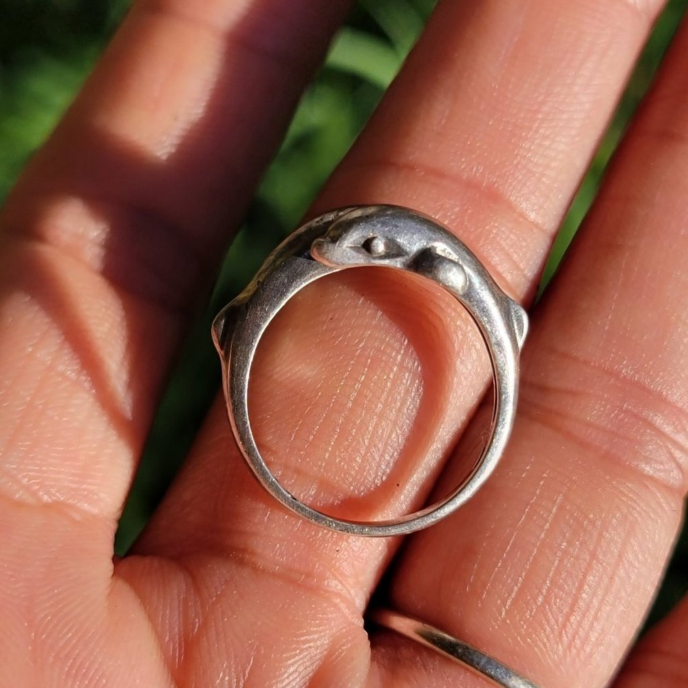 Adorable Solid 925 Sterling Silver Double Dolphin… - image 6